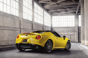 2015 Alfa Romeo 4C Coupe (left) and Alfa Romeo 4C Spider