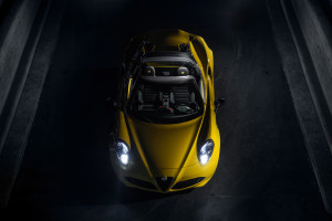 2015 Alfa Romeo 4C Coupe (left) and Alfa Romeo 4C Spider