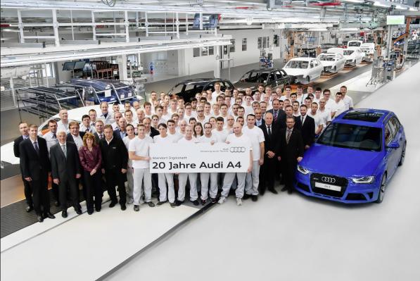 Audi A4 cumple 20 años en la planta de Ingolstadt