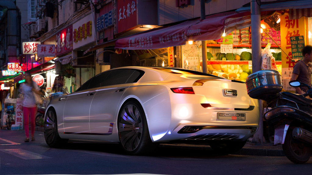 Design student's Qoros 9 Sedan Concept (rear)